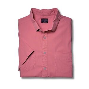 UNTUCKit Bellone Salmon Short Sleeve Slim Fit Shirt M